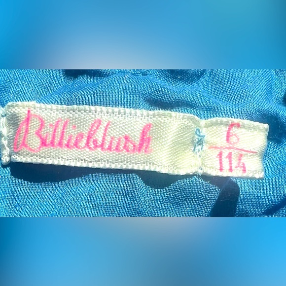 Billie Blush Seashell Skirt Tulle multi-color Blue elastic band waist kids sz 6. - Picture 5 of 10